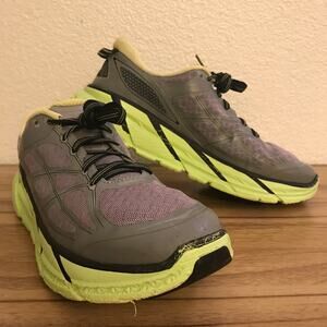 Hoka One One Men's Clifton 2 1008328 GAC Gray Running Shoes Sneakers Size 9